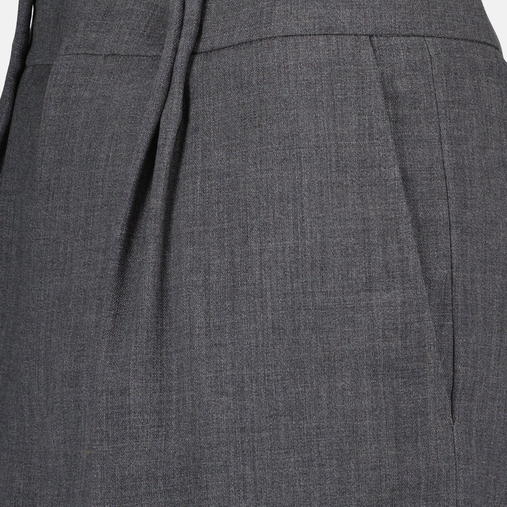 Dior, luxury trousers, gray pleated trousers, men's fashion, high-end menswear