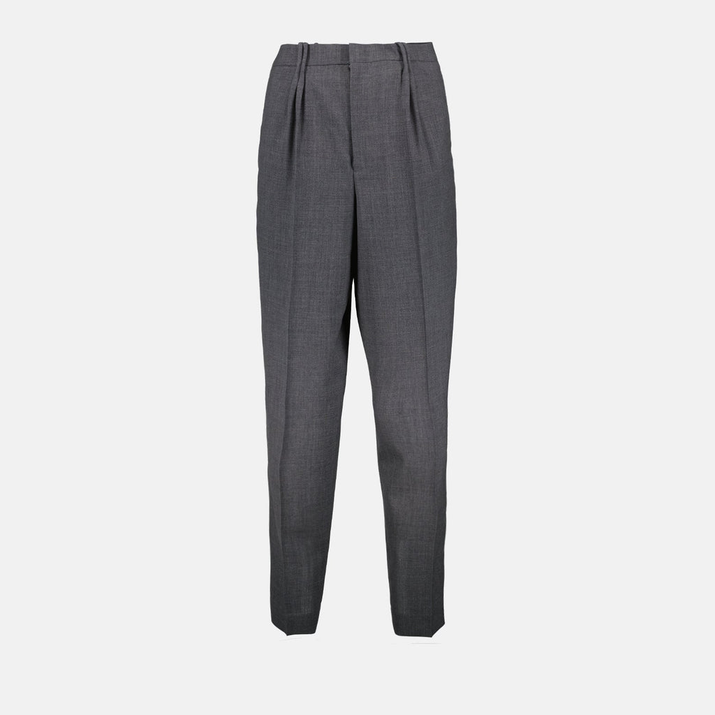 Dior, luxury trousers, gray pleated trousers, men's fashion, high-end menswear
