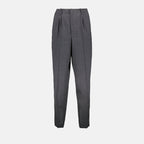 Dior, luxury trousers, gray pleated trousers, men's fashion, high-end menswear