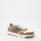 Dior B27 sneakers, luxury men's sneakers, brown and blue sneakers, high-end fashion, premium leather sneakers