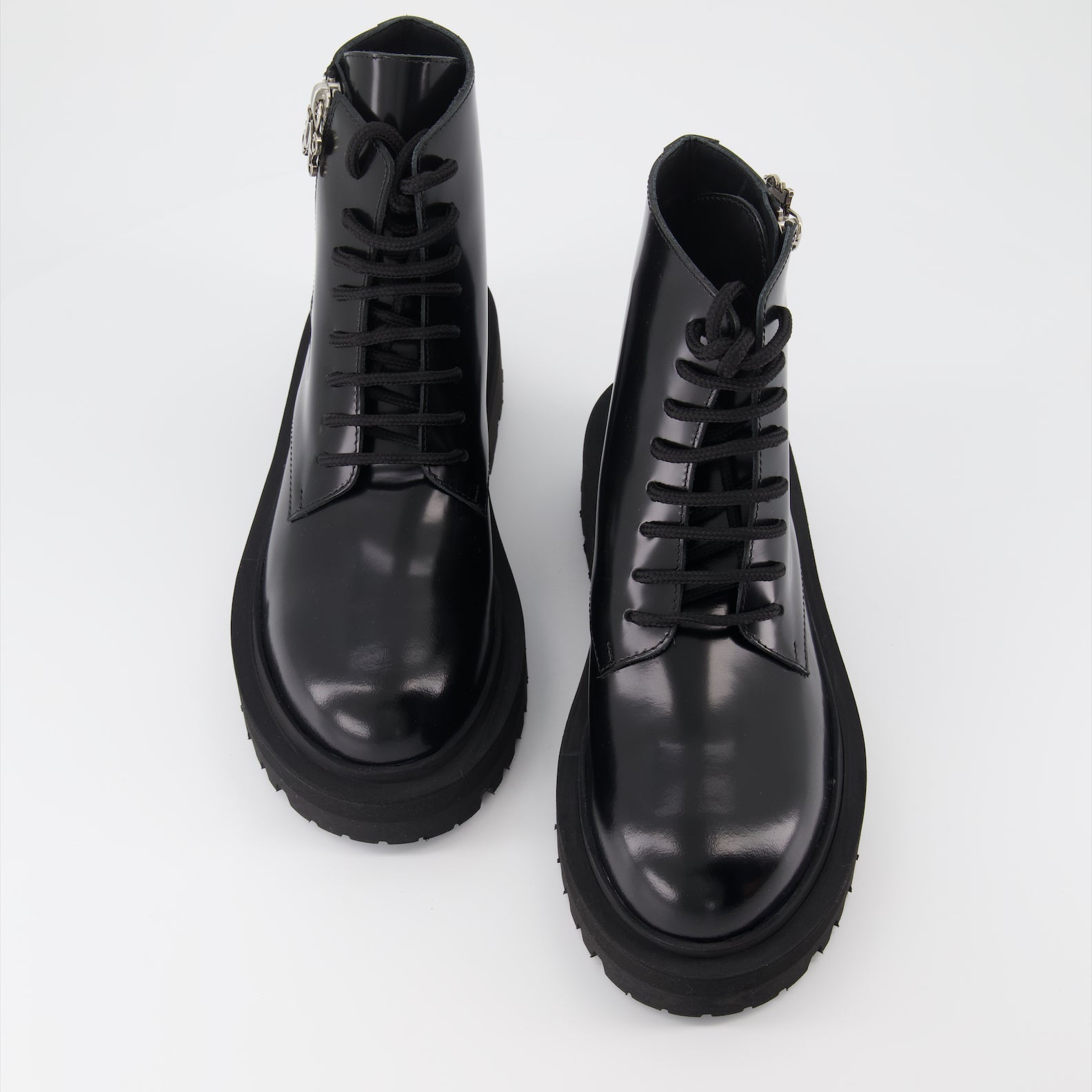 combat boots, patent leather boots, Palm Angels shoes, luxury footwear, designer combat boots