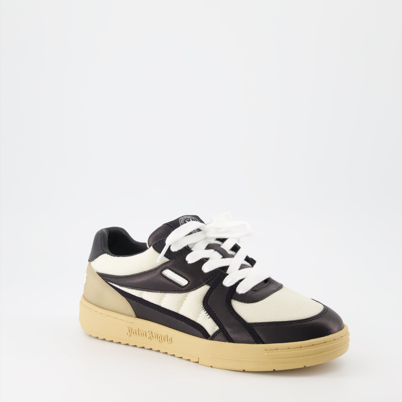 Palm Angels, luxury sneakers, beige-black sneakers, high-end streetwear, Palm University sneakers