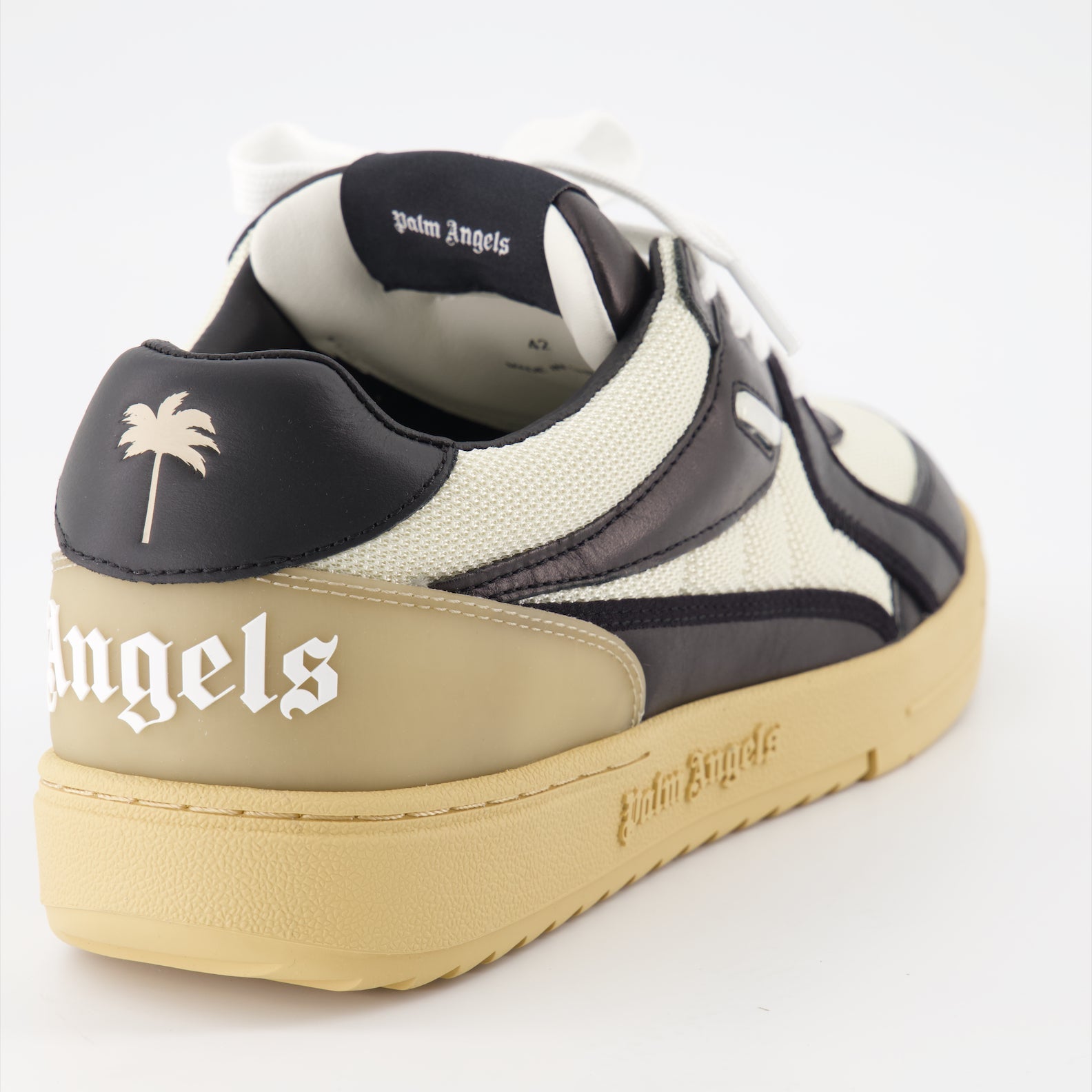 Palm Angels, luxury sneakers, beige-black sneakers, high-end streetwear, Palm University sneakers