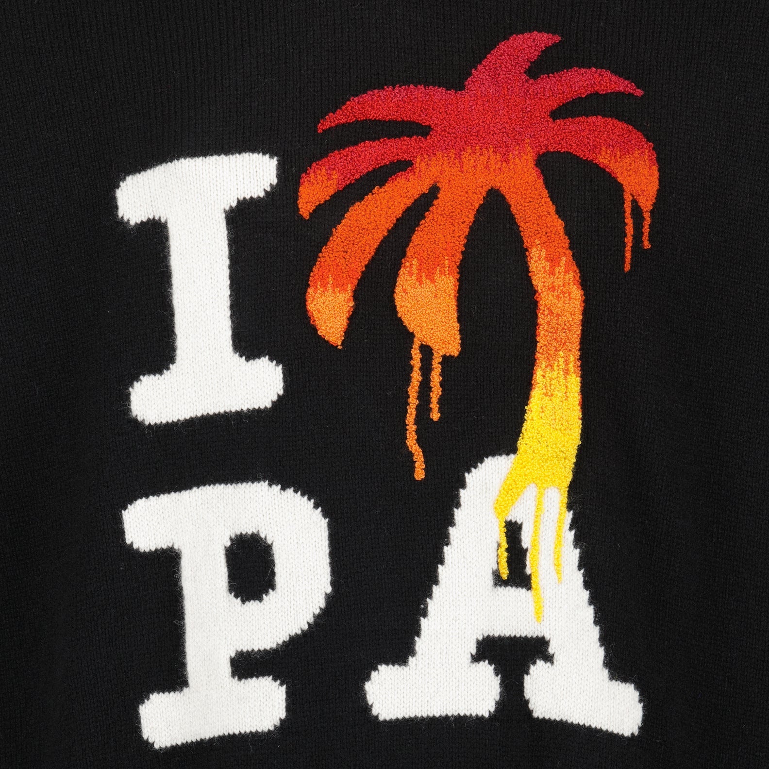 Palm Angels, I Love PA Sweatshirt, Luxury Pullover, Black Sweatshirt, Designer Casualwear