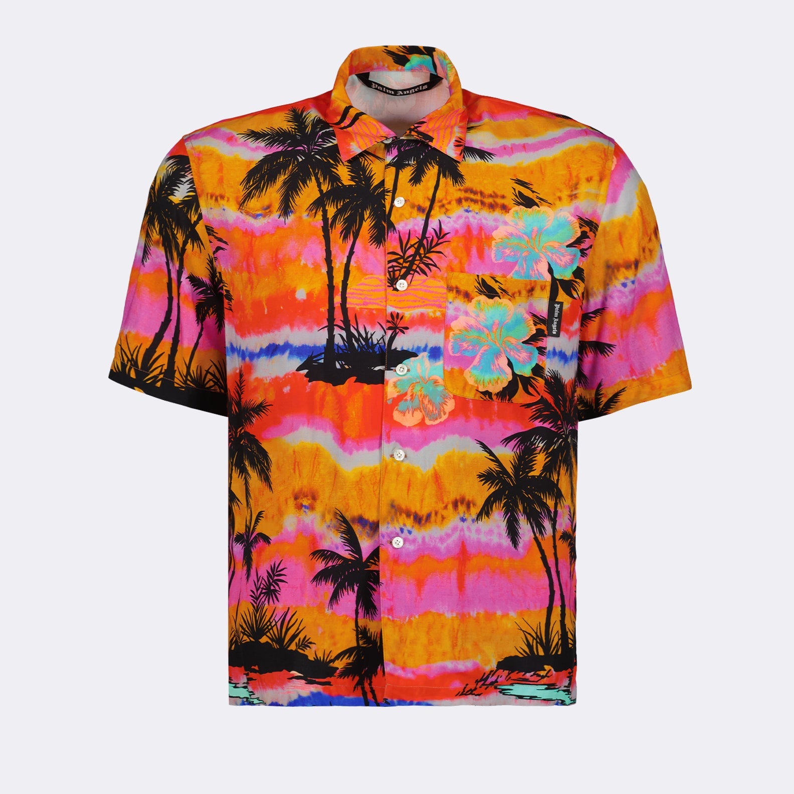 Palm Angels, Psychedelic Palms, Multicolored Shirt, Luxury Fashion, Tropical Print