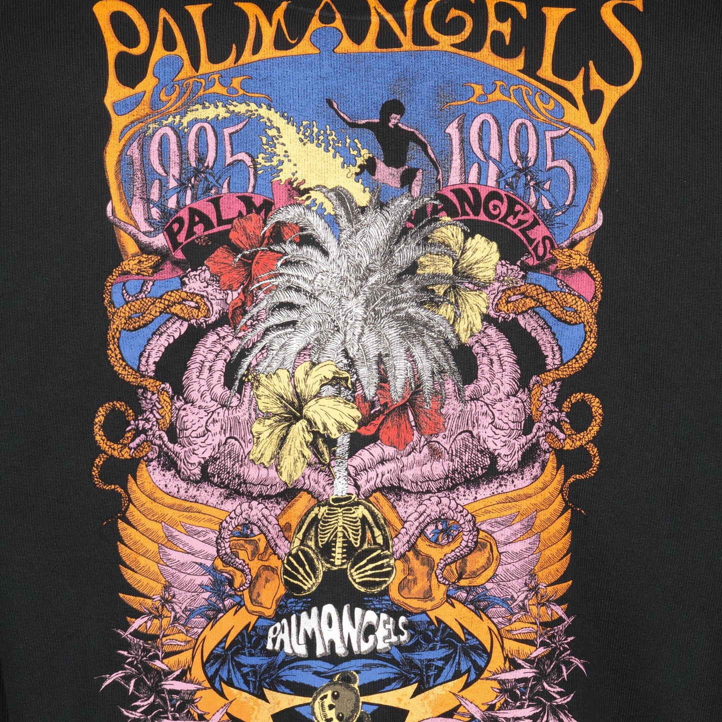 Palm Angels, Black Sweatshirt, Luxury Streetwear, Concert Crew, Designer Apparel