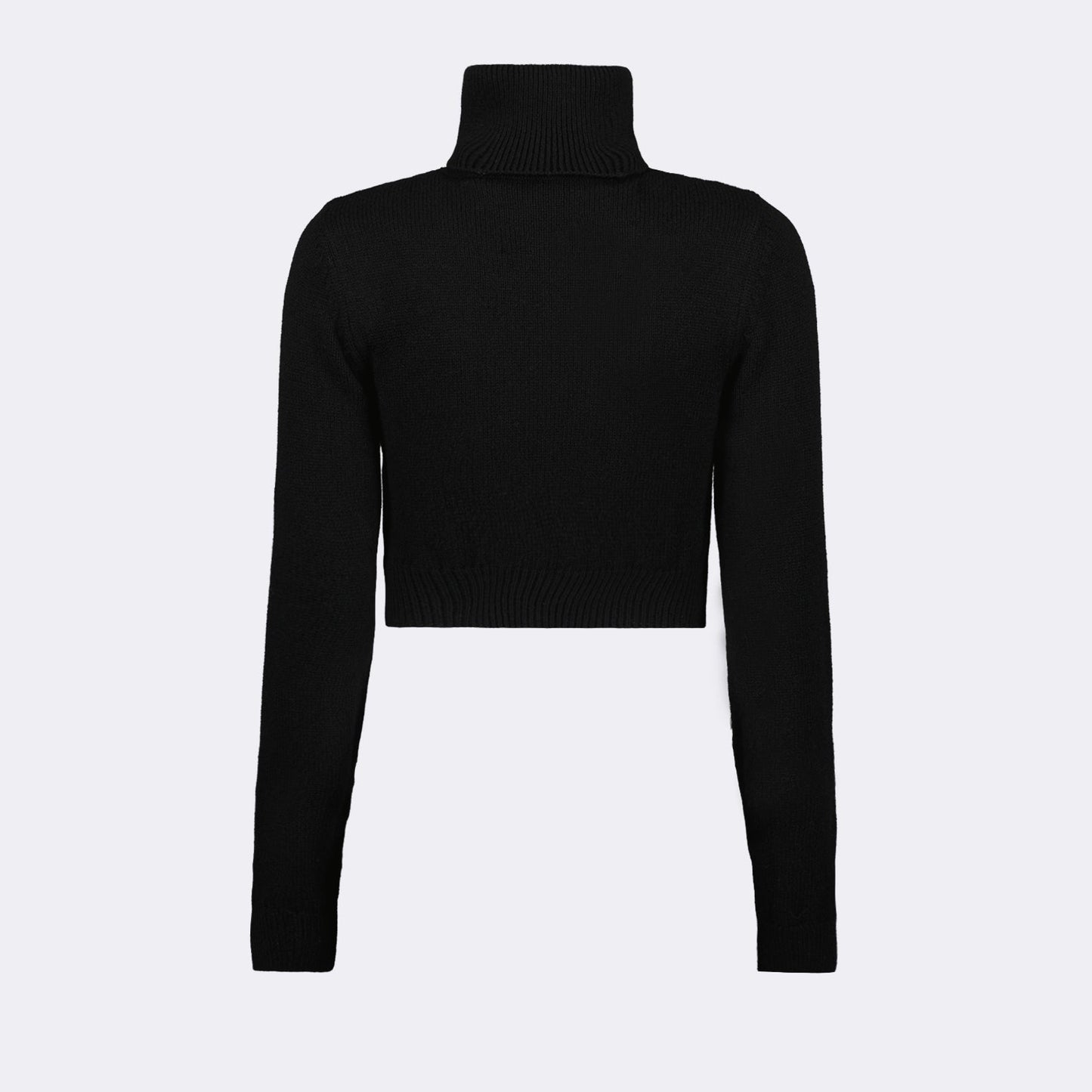 black pull crop, Palm Angels sweater, luxury fashion, chic black sweater, contemporary elegance