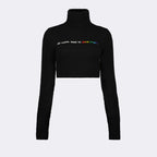 Imagen del Pull Crop Sweater de Palm Angels para Mujeres - Temporada Otoño-Invierno 2023 - Vista Frontal