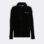 velvet track shirt, Palm Angels, women's luxury shirt, designer women's shirt, elegant women's blouse