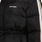 luxury puffer jacket, black cinched jacket, Palm Angels puffer, high-end outerwear, designer winter wear