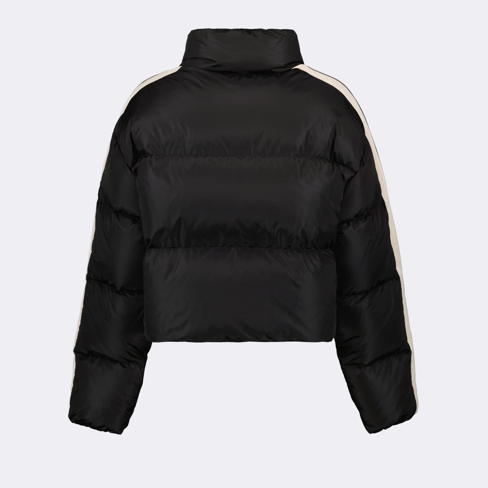 Palm Angels, women’s down jacket, black track jacket, luxury streetwear, winter fashion