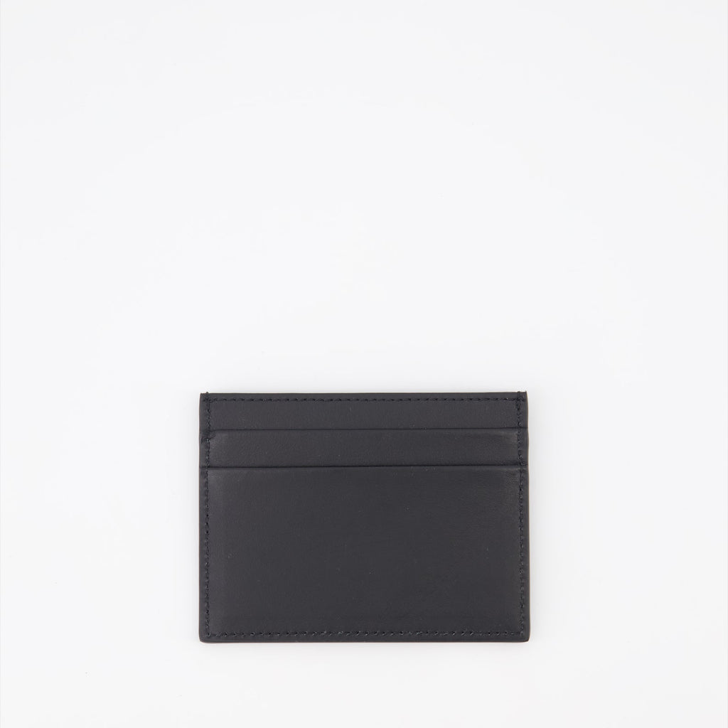 Palm Angels, black leather card holder, luxury accessory, men's designer card holder, elegant card wallet