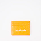 Palm Angels, Men's Leather Card Holder, Luxury Accessories, Orange Leather, Elegant Card Holder