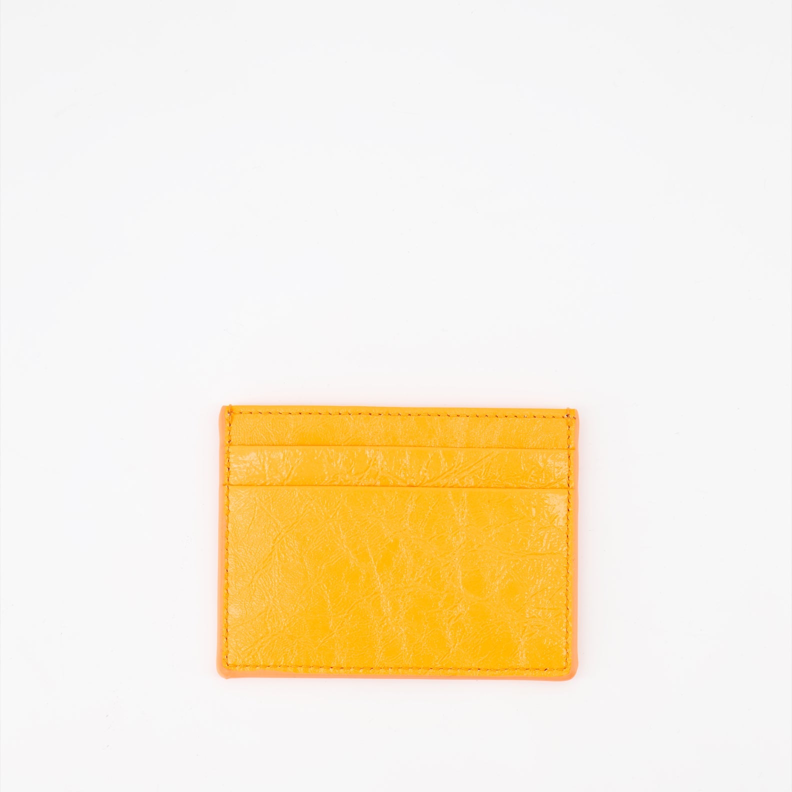 Palm Angels, Men's Leather Card Holder, Luxury Accessories, Orange Leather, Elegant Card Holder