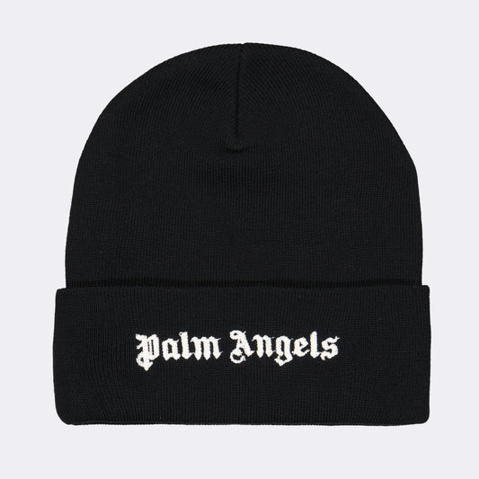 Palm Angels, Black Beanie, Luxury Accessory, Designer Beanie, Fashion Beanie