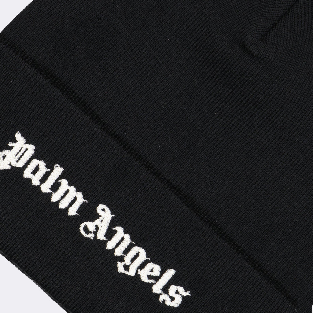 Palm Angels, Black Beanie, Luxury Accessory, Designer Beanie, Fashion Beanie