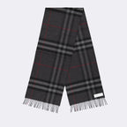 Image of Checkered Cashmere Scarf by Burberry for Unisex - Season Autumn-Winter 2023 - Front View