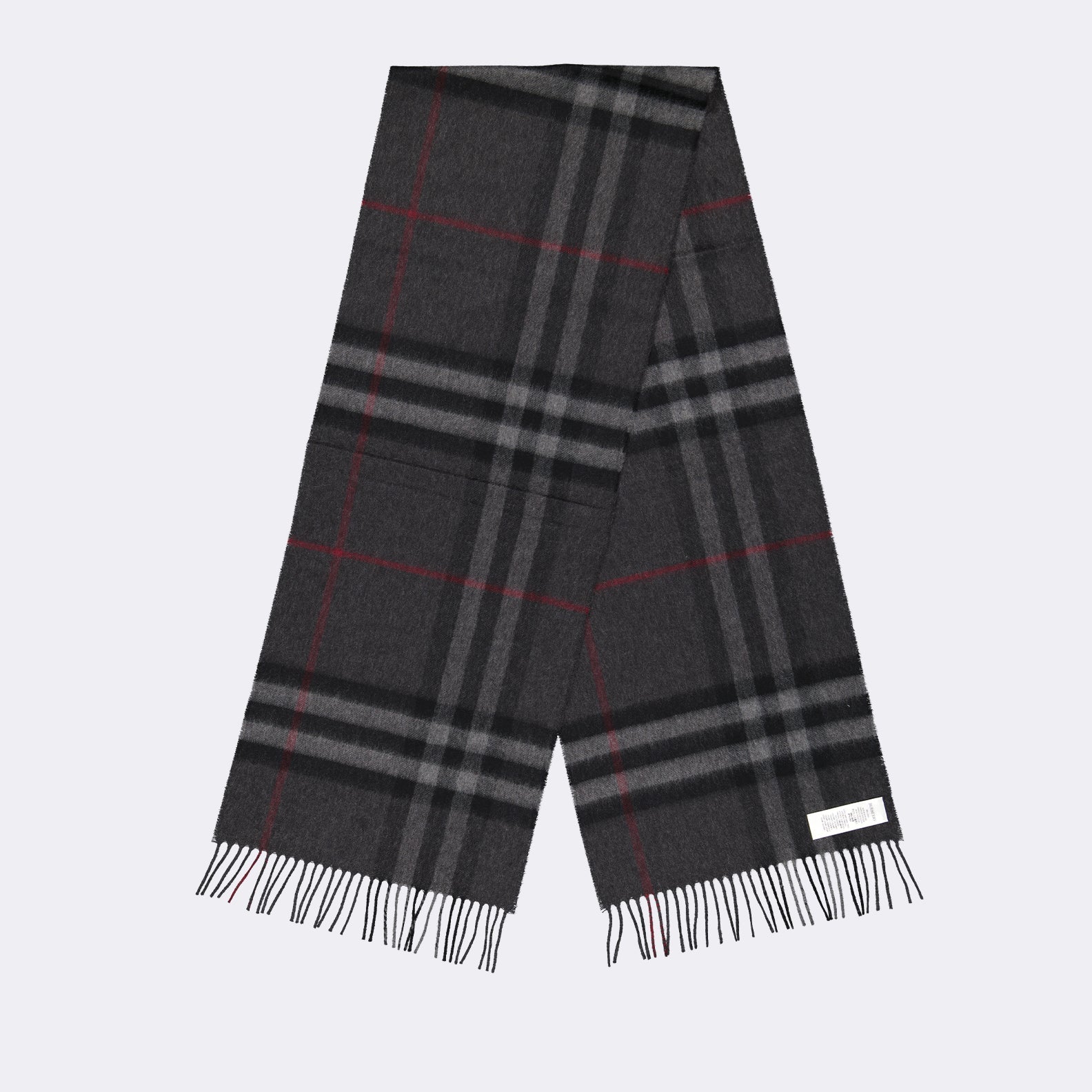 Image of Checkered Cashmere Scarf by Burberry for Unisex - Season Autumn-Winter 2023 - Front View