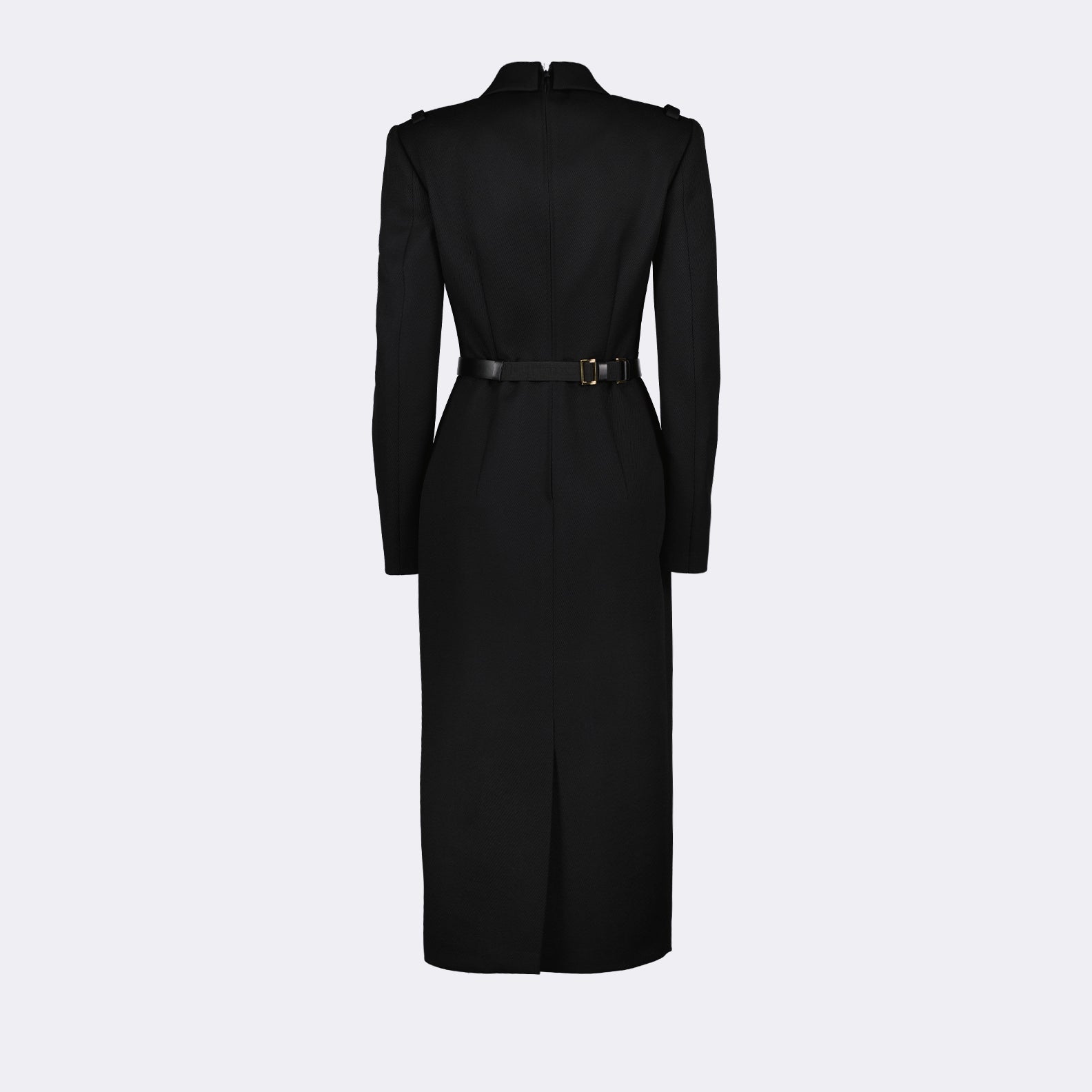 Prada dress, stretch-twill dress, long dress, luxury fashion, elegant clothing