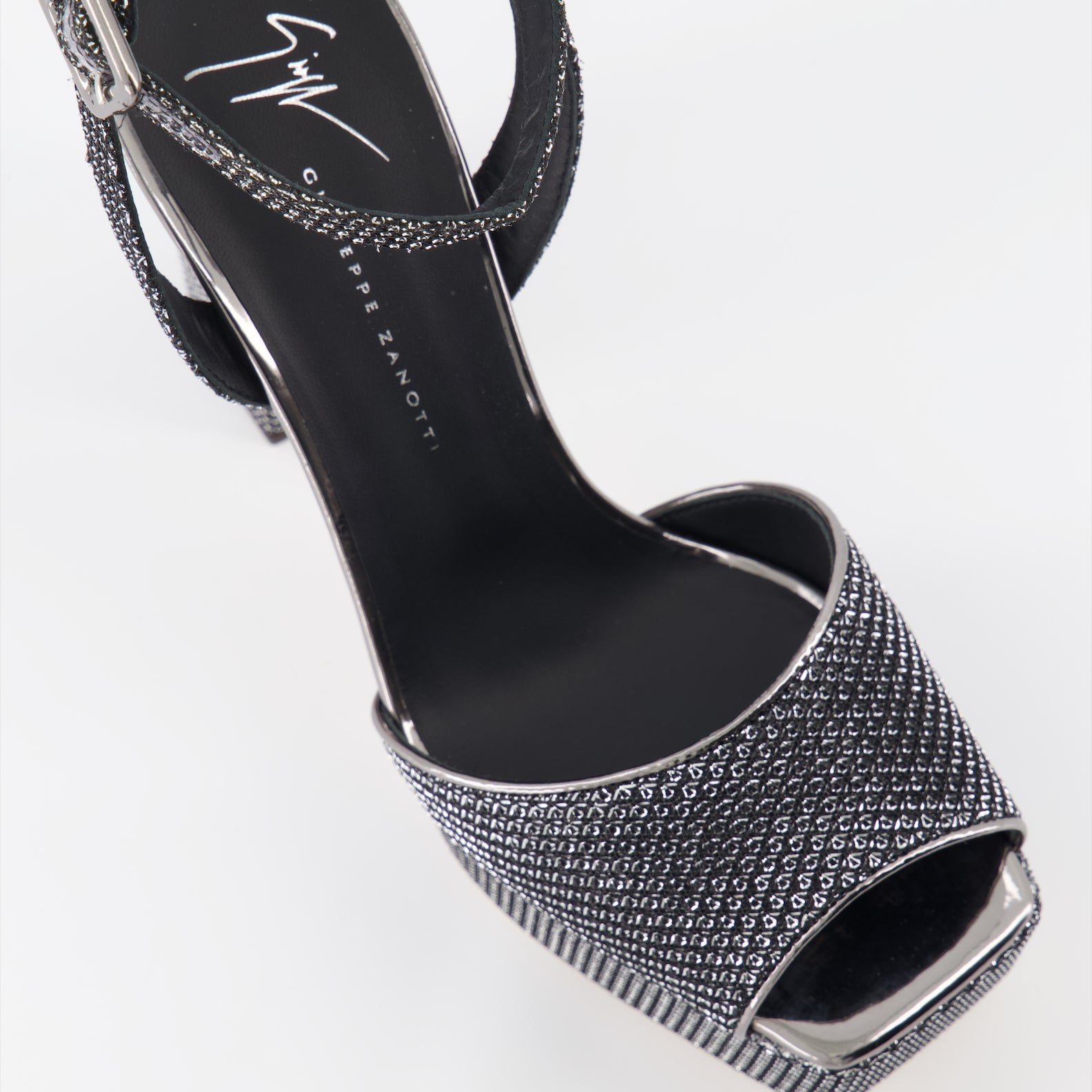 luxury shoes, silver pumps, Giuseppe Zanotti, elegant footwear, high-end fashion