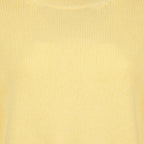 Prada pull, wool and cashmere, luxury knitwear, yellow pull, elegant fashion