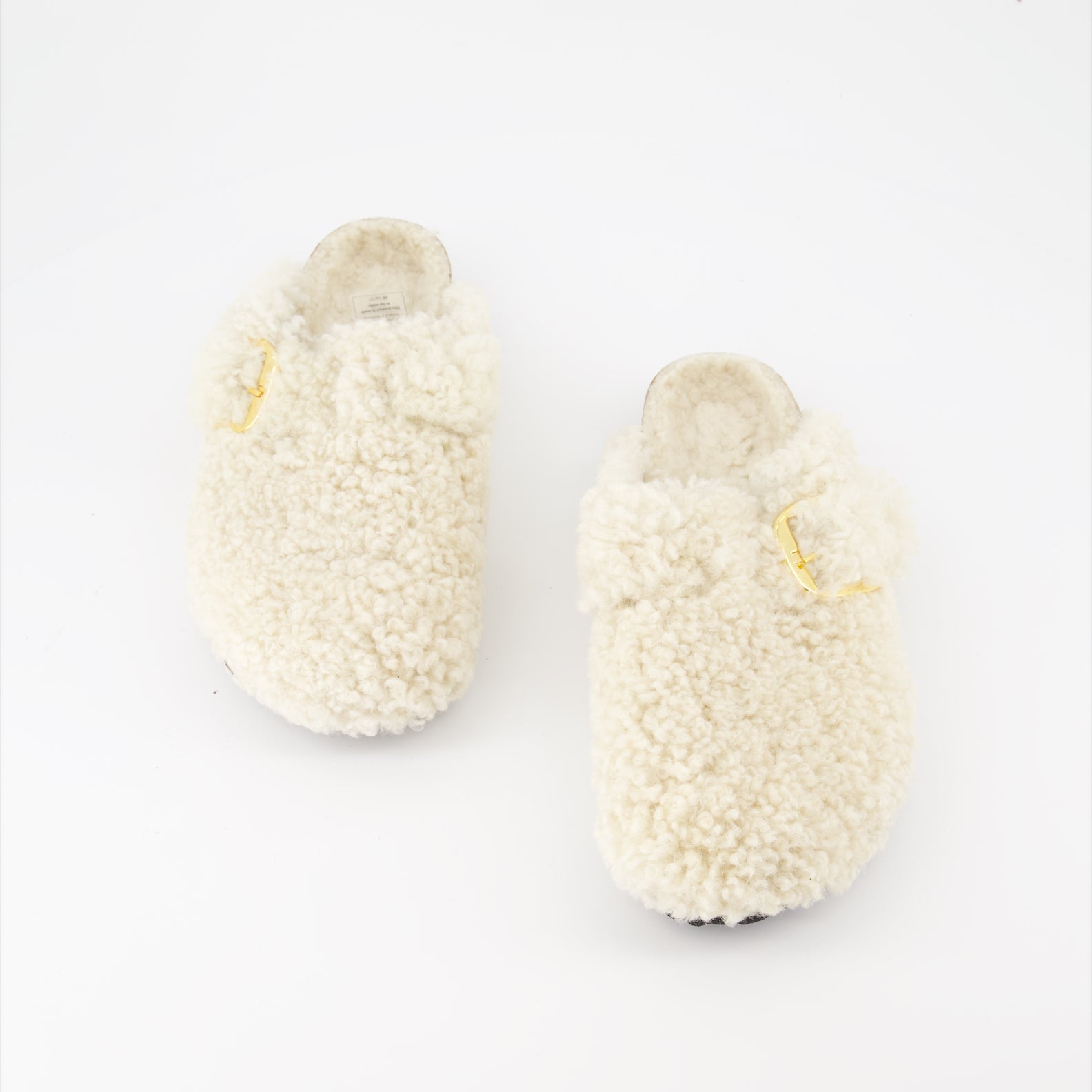 Image des Boston Mules avec grande boucle par Birkenstock pour femmes - Saison Automne-Hiver 2024 - Vue du haut de la paire