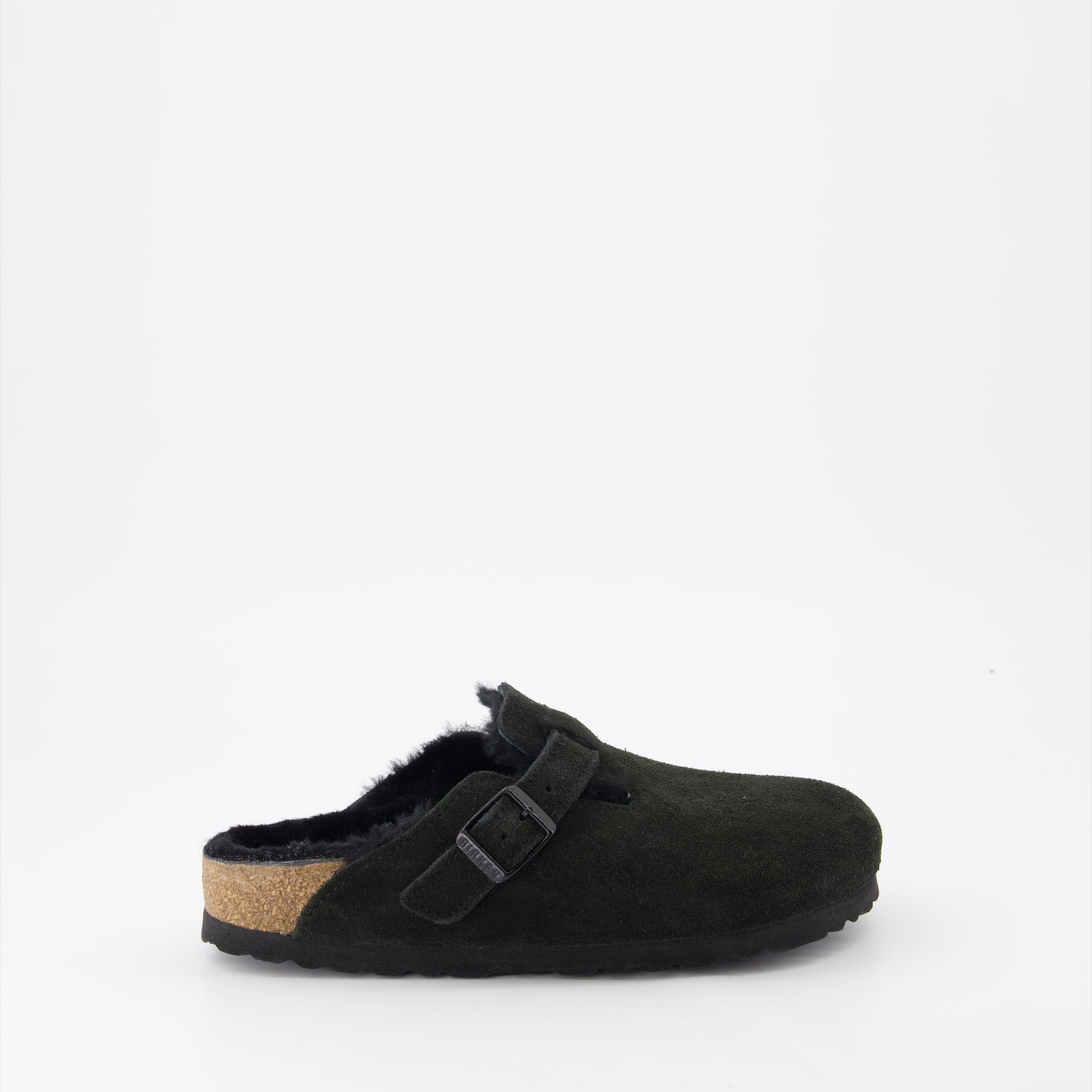 Image of Boston Suede Mules with Soft Footbed by Birkenstock for Women - Season Autumn-Winter 2024 - Front View