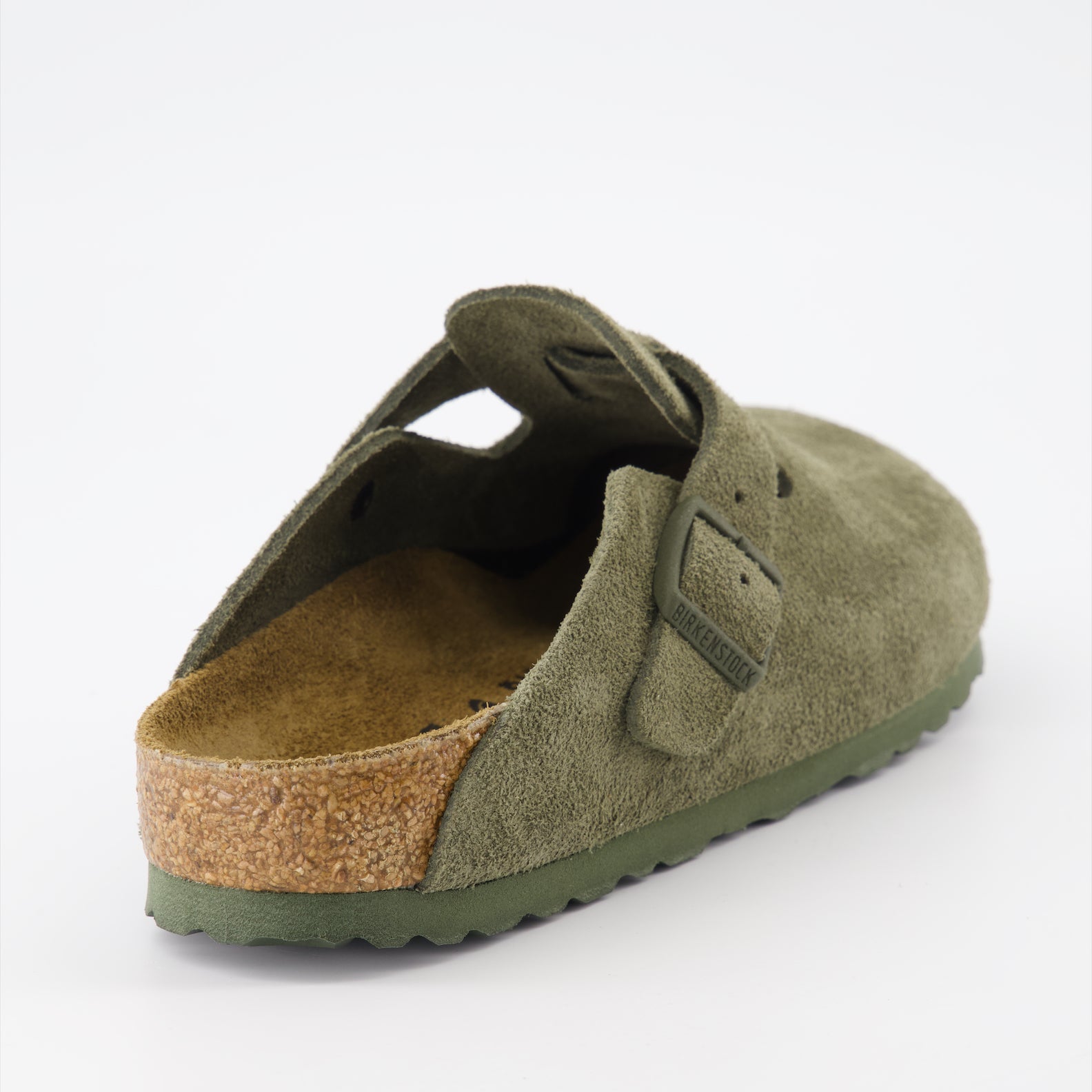 Boston Mules, Birkenstock suede shoes, comfortable slip-on mules, khaki mules, autumn footwear