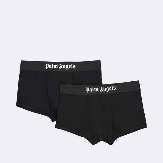 Palm Angels, Black Boxer Set, Luxury Men’s Underwear, Premium Underwear, Elegant Boxers