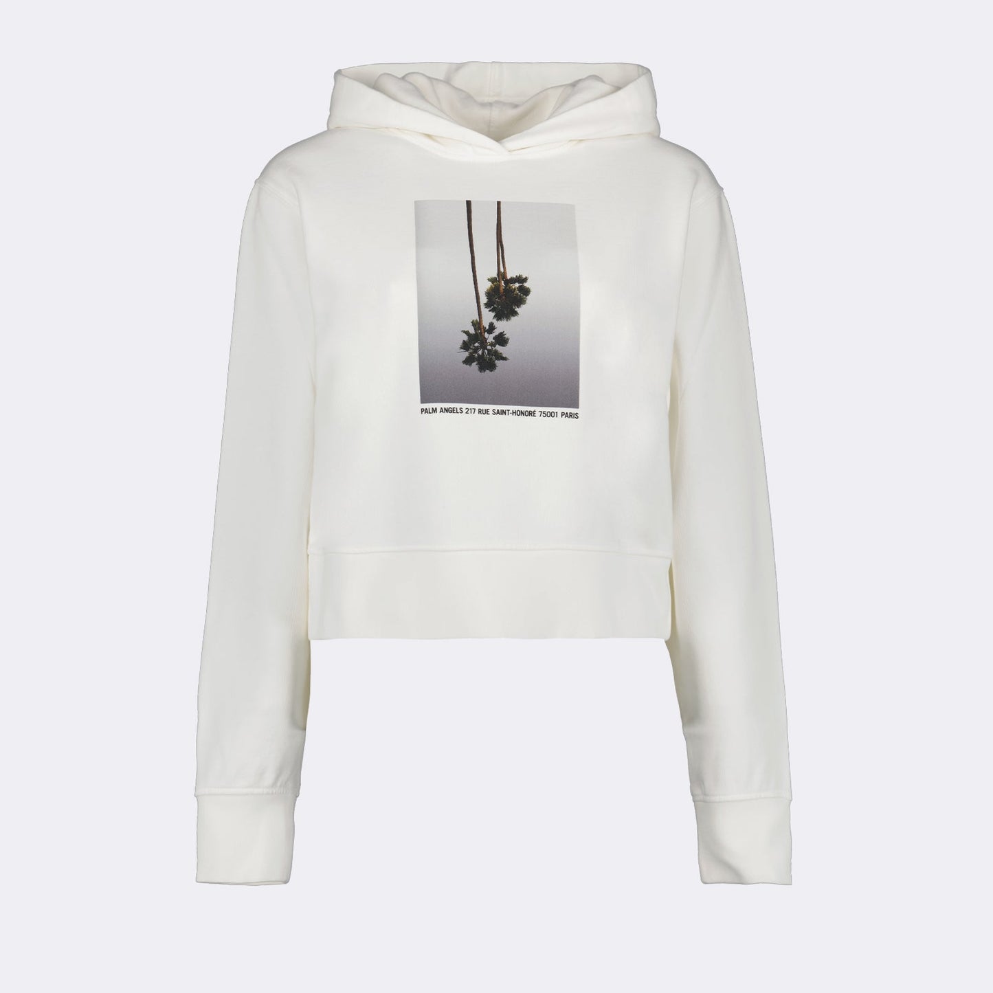 Palm Angels, White Mirage Hoodie, luxury streetwear, designer hoodie, high-end fashion