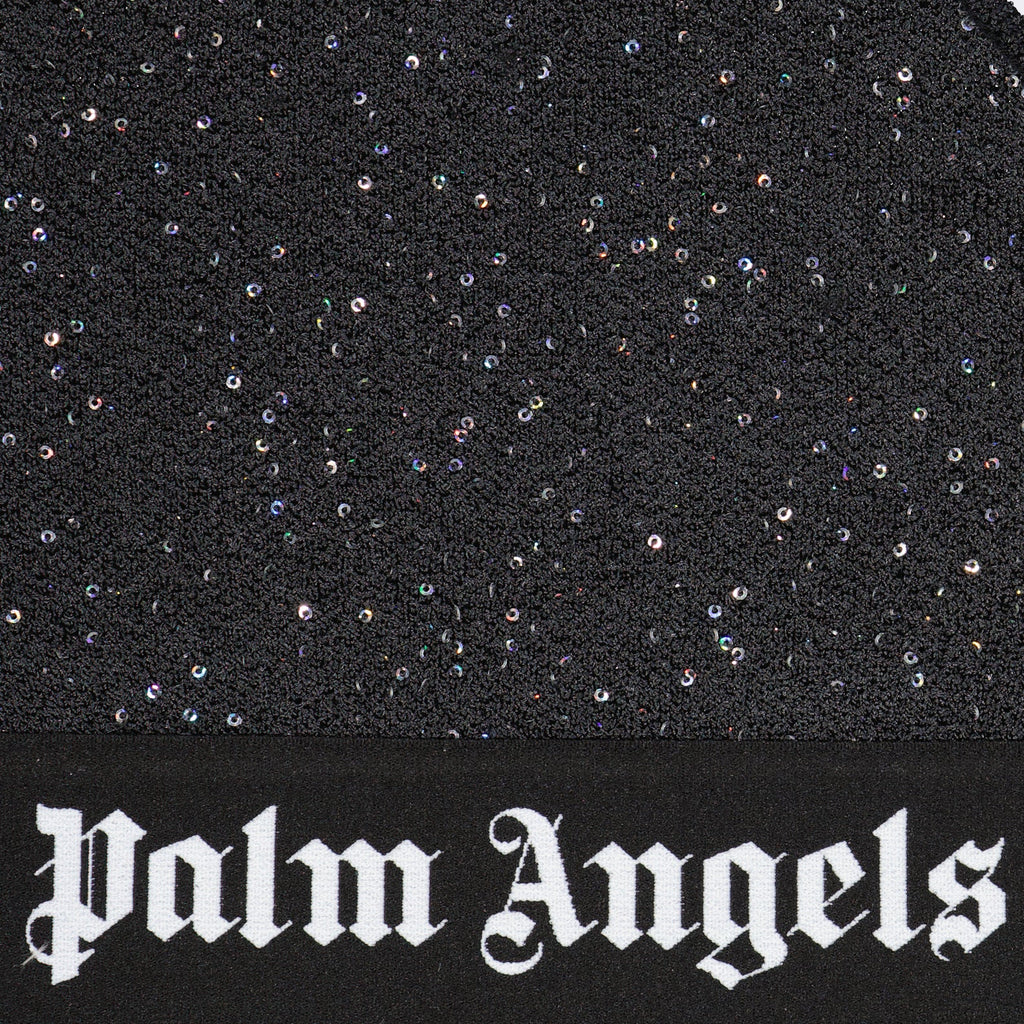sequined sports bra, Palm Angels, luxury activewear, stylish gym wear, designer sports bra