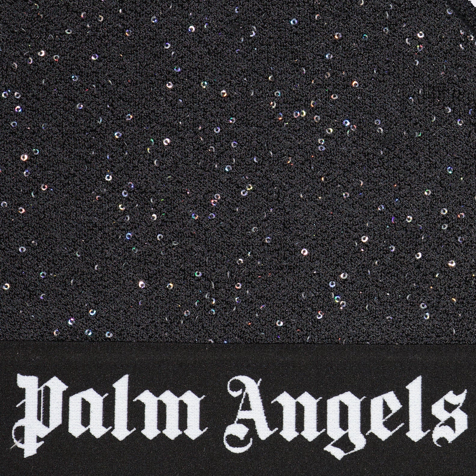 sequined sports bra, Palm Angels, luxury activewear, stylish gym wear, designer sports bra