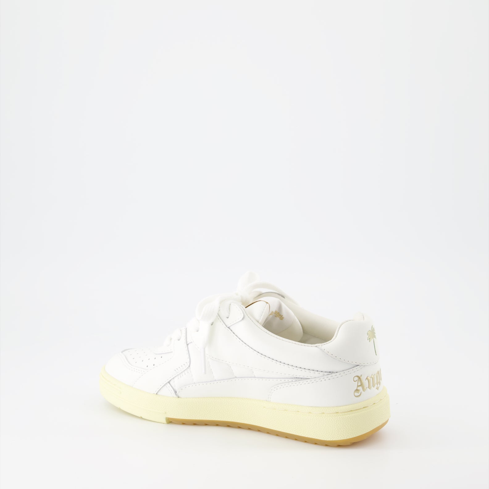 Palm Angels sneakers, luxury white sneakers, designer footwear, high-end sneakers, Palm University sneakers