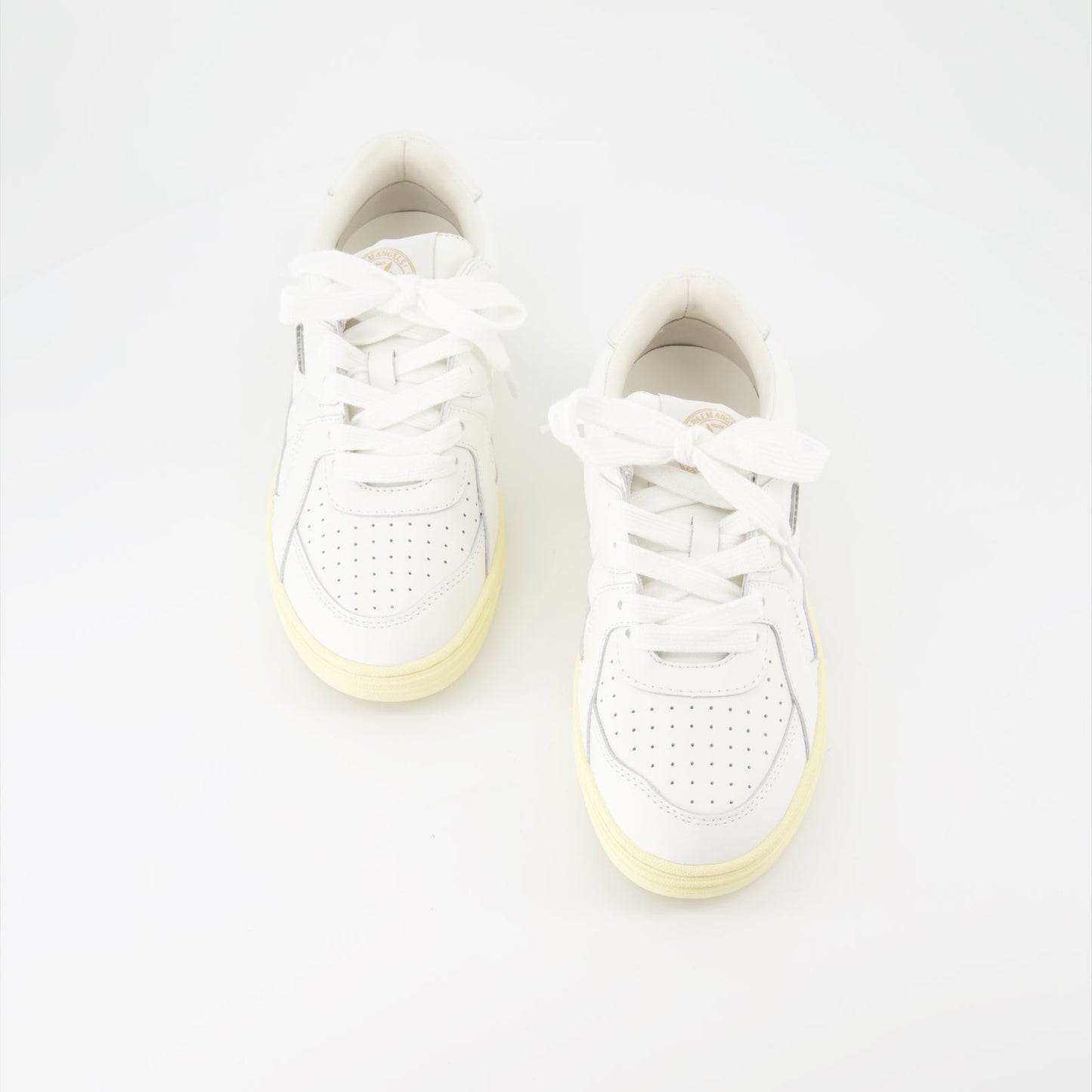 Palm Angels sneakers, luxury white sneakers, designer footwear, high-end sneakers, Palm University sneakers