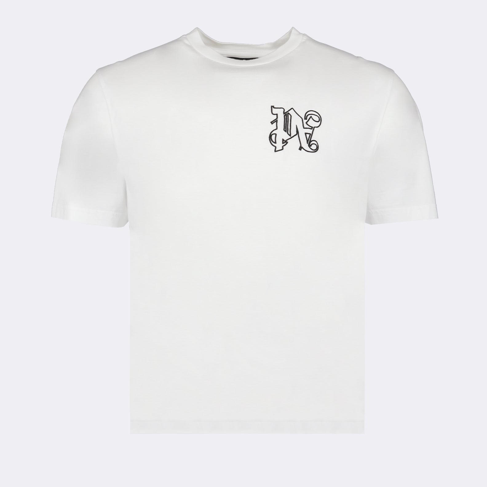 Palm Angels T-shirt, white monogram T-shirt, luxury ready-to-wear, high-end fashion, designer clothing