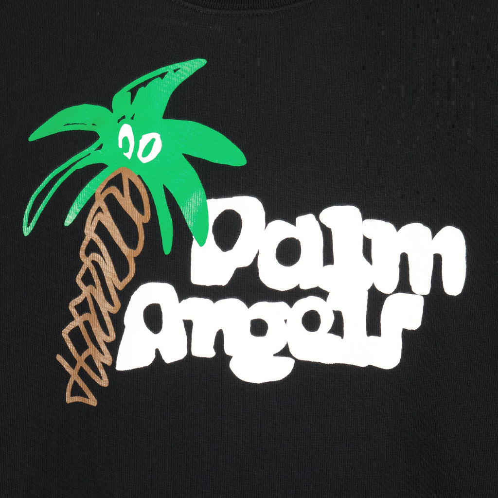 Palm Angels, black sweatshirt, luxury fashion, contemporary style, premium casual wear