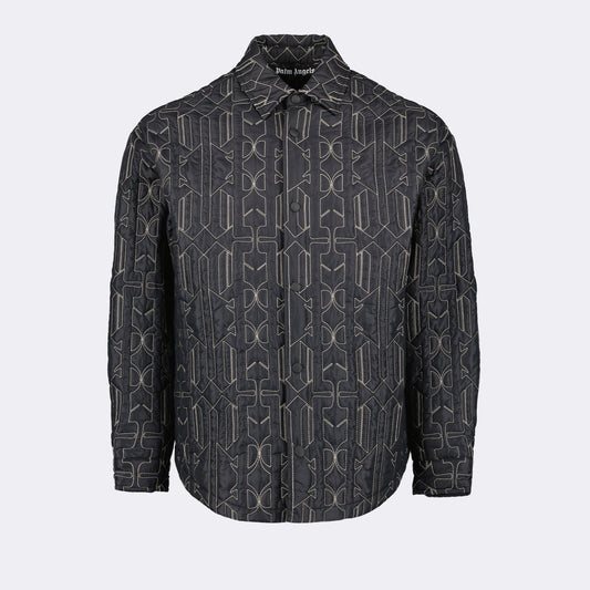 Palm Angels, graphic quilted shirt, luxury streetwear, high-end fashion, designer clothing