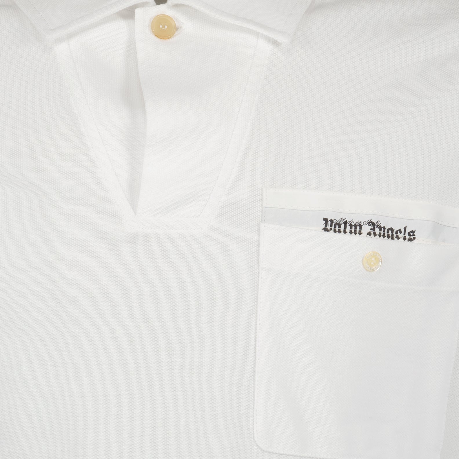 palm angels, sartorial polo, white polo shirt, luxury fashion, men's clothing