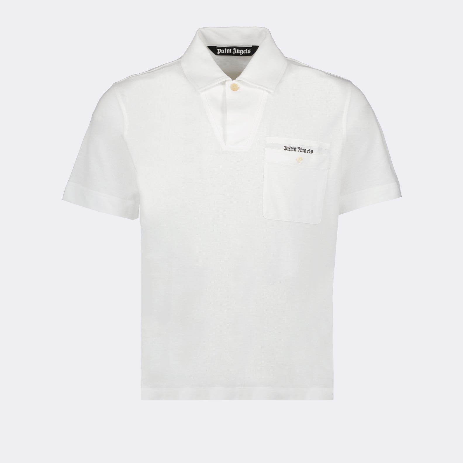 palm angels, sartorial polo, white polo shirt, luxury fashion, men's clothing