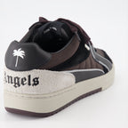 Palm Angels sneakers, luxury sneakers, stylish footwear, gray and black sneakers, Palm University shoes
