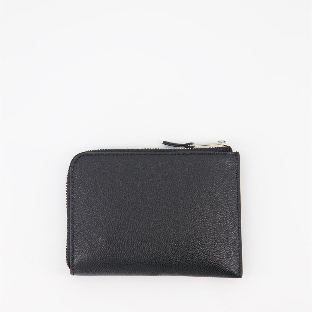luxury leather wallet, Palm Angels accessories, black leather wallet, designer wallet, high-end wallet