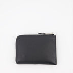 luxury leather wallet, Palm Angels accessories, black leather wallet, designer wallet, high-end wallet