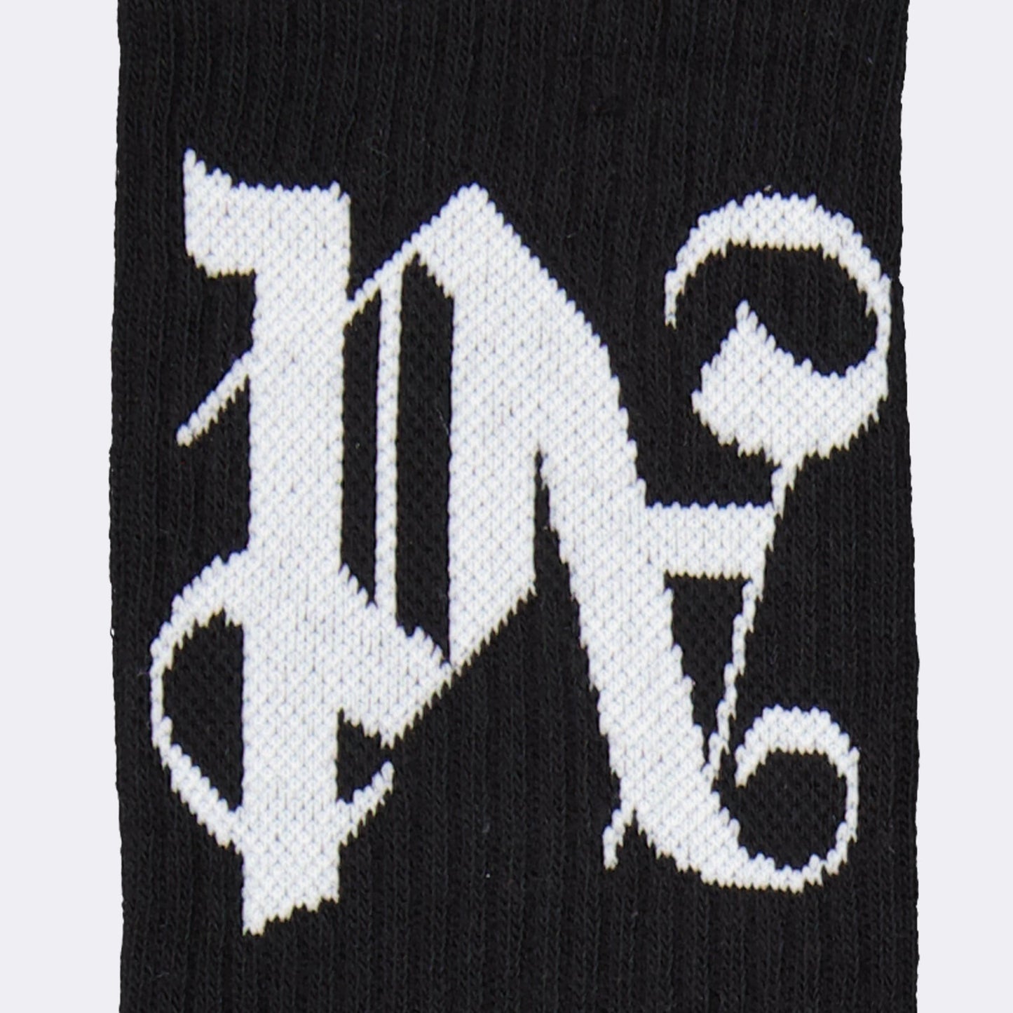 PA Monogram Socks, Black and White Socks, Luxury Socks, Palm Angels Accessories, High-End Fashion