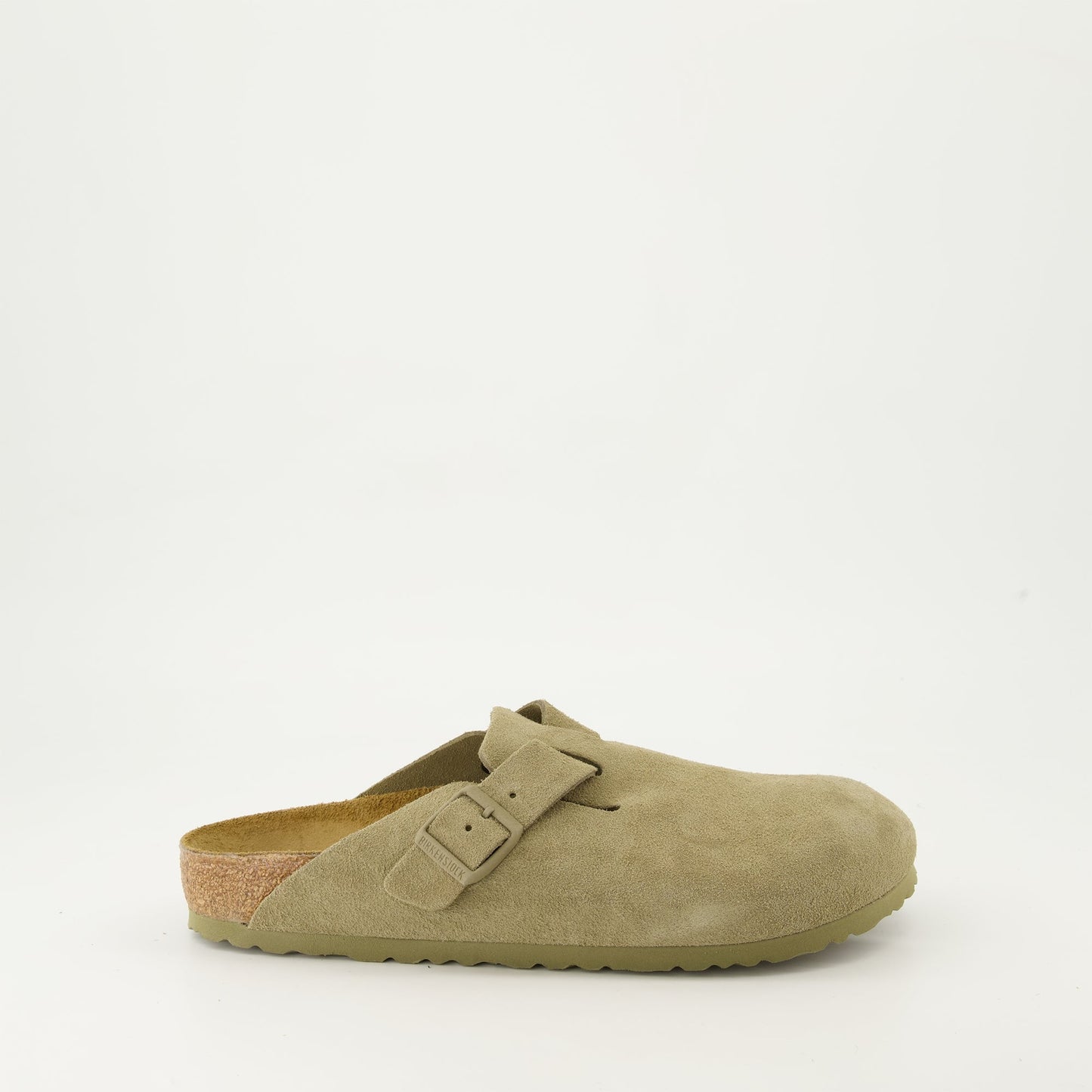 suede mules, Boston mules, light green shoes, comfortable mules, luxury footwear