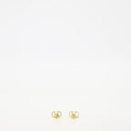 VLogo earrings, Valentino Garavani, golden stud earrings, metal earrings, luxury accessories