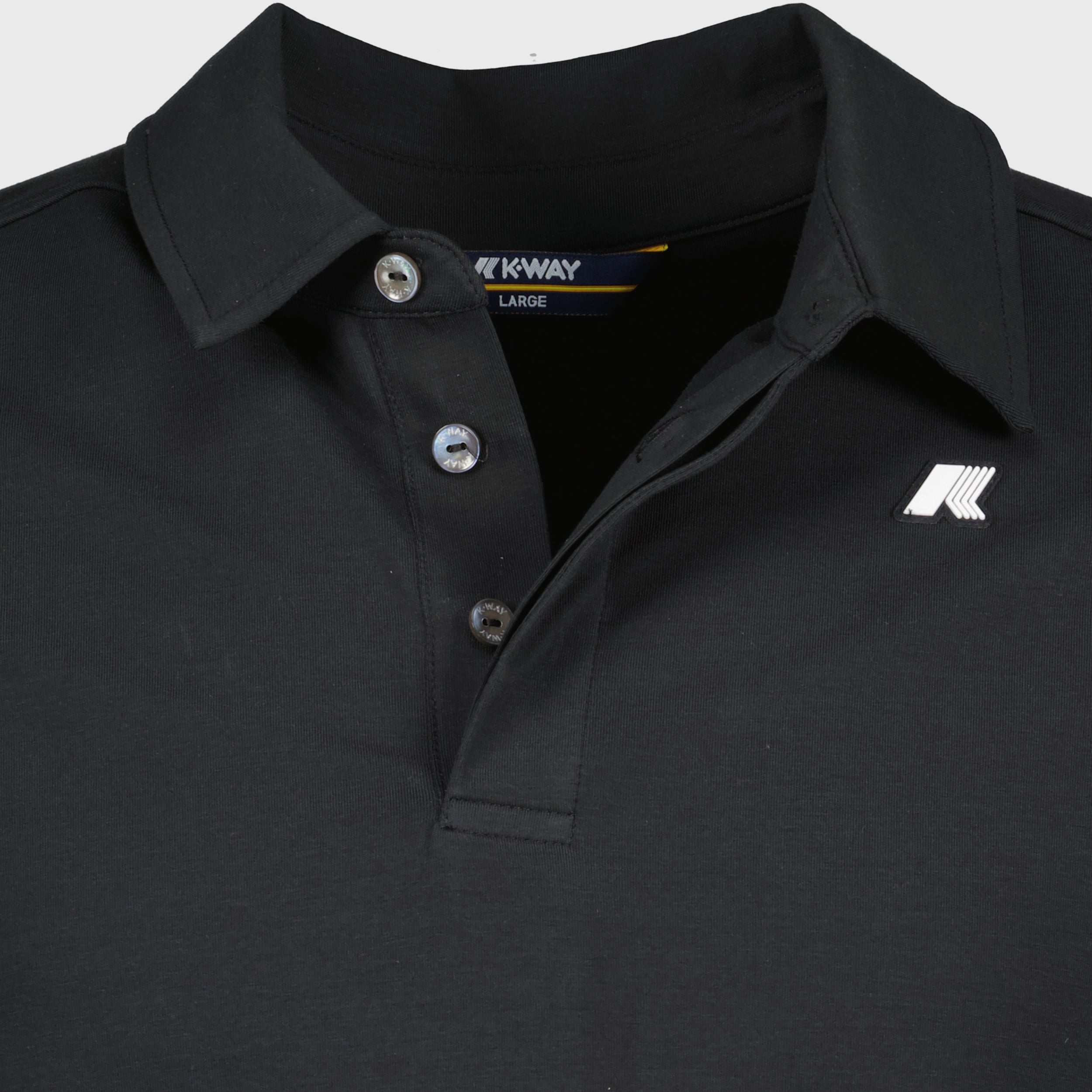 Polo Vincelle, K-Way polo, classic polo shirt, black polo, jersey cotton shirt