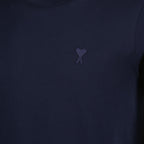AMI Paris T-shirt, organic cotton t-shirt, navy blue t-shirt, unisex apparel, Spring Summer 2025 collection