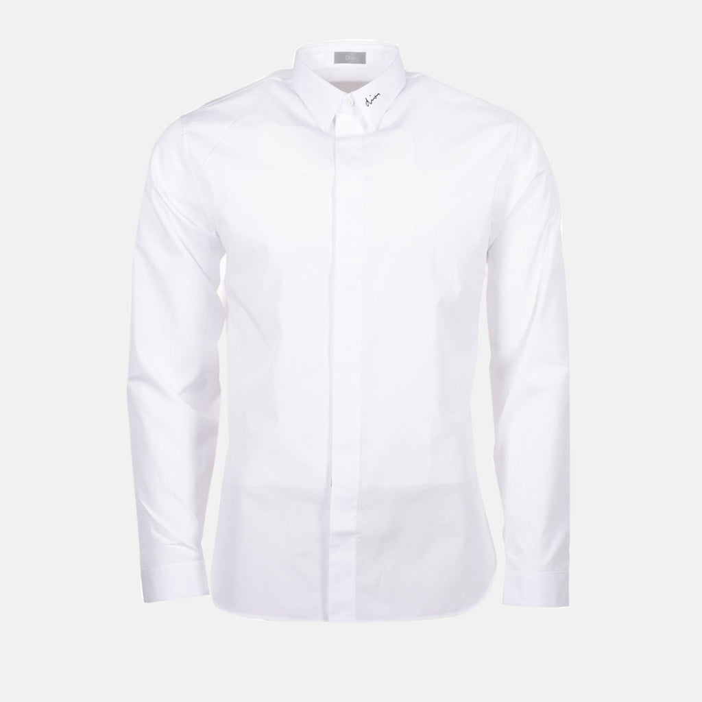 Dior, Classic White Shirt, Luxury Shirt, Elegant Menswear, Designer Shirt