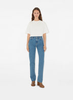 Burberry jeans, women’s blue jeans, straight-leg jeans, luxury denim, designer jeans