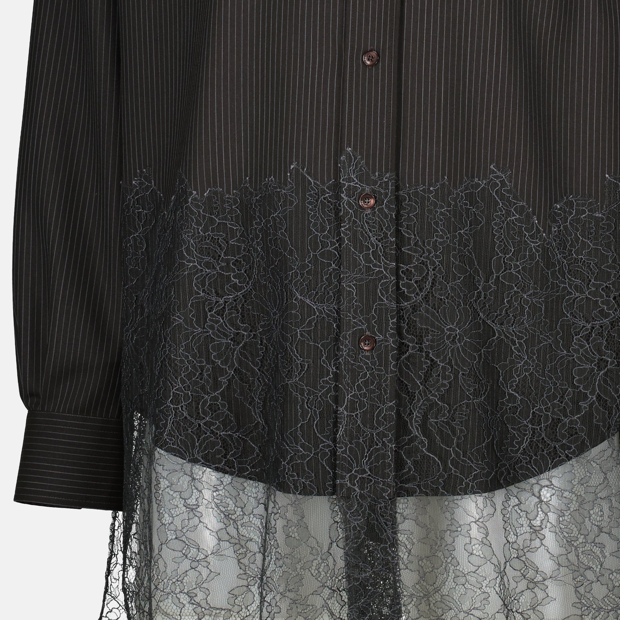Fendi shirt, wool and lace shirt, luxury fashion, elegant shirt, designer clothing